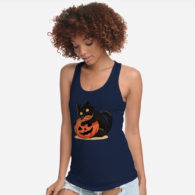 Pumpkin Embrace-Womens-Racerback-Tank-fanfreak1