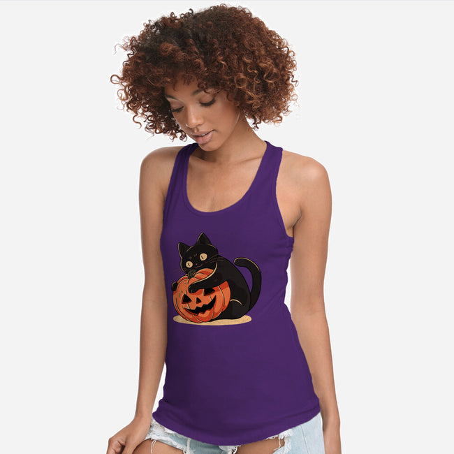 Pumpkin Embrace-Womens-Racerback-Tank-fanfreak1