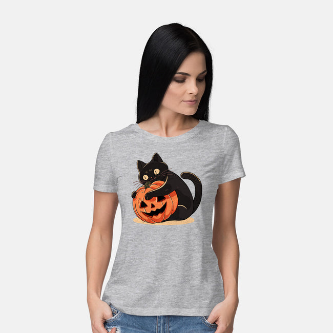 Pumpkin Embrace-Womens-Basic-Tee-fanfreak1