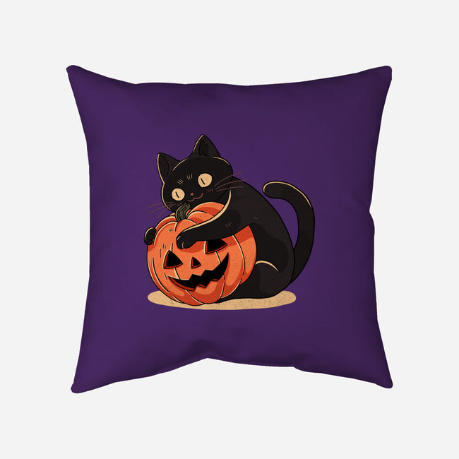 Pumpkin Embrace-None-Removable Cover-Throw Pillow-fanfreak1