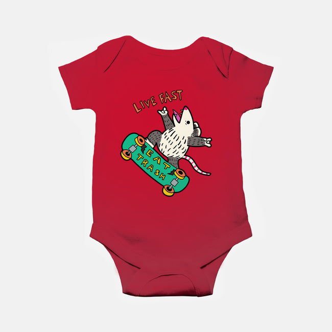 Skate And Eat Trash-Baby-Basic-Onesie-MaxoArt