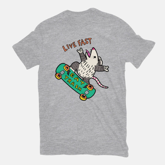 Skate And Eat Trash-Unisex-Basic-Tee-MaxoArt