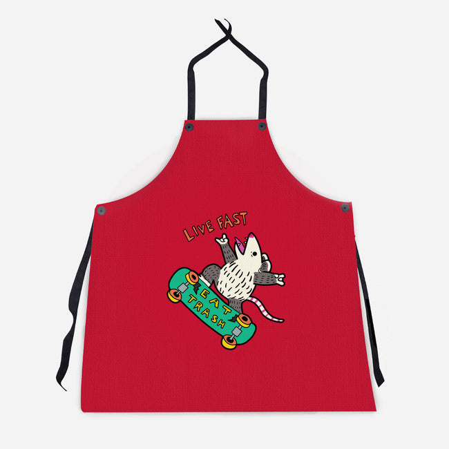 Skate And Eat Trash-Unisex-Kitchen-Apron-MaxoArt