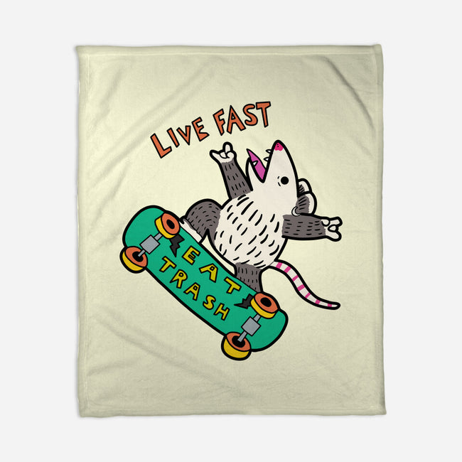 Skate And Eat Trash-None-Fleece-Blanket-MaxoArt