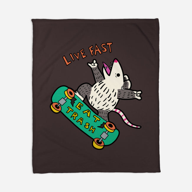 Skate And Eat Trash-None-Fleece-Blanket-MaxoArt