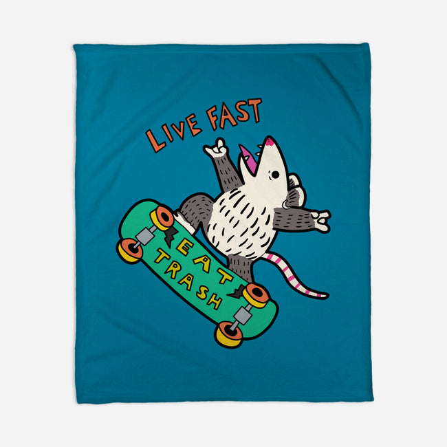 Skate And Eat Trash-None-Fleece-Blanket-MaxoArt