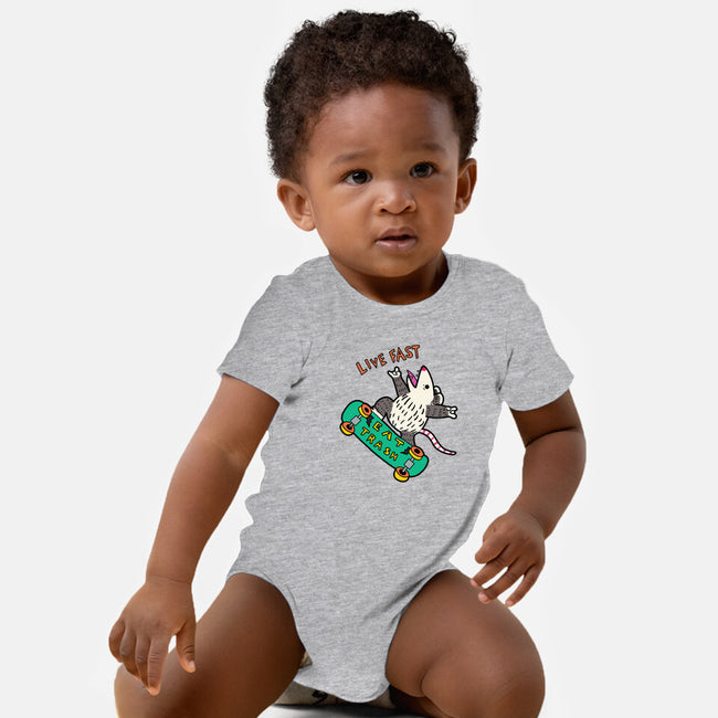 Skate And Eat Trash-Baby-Basic-Onesie-MaxoArt