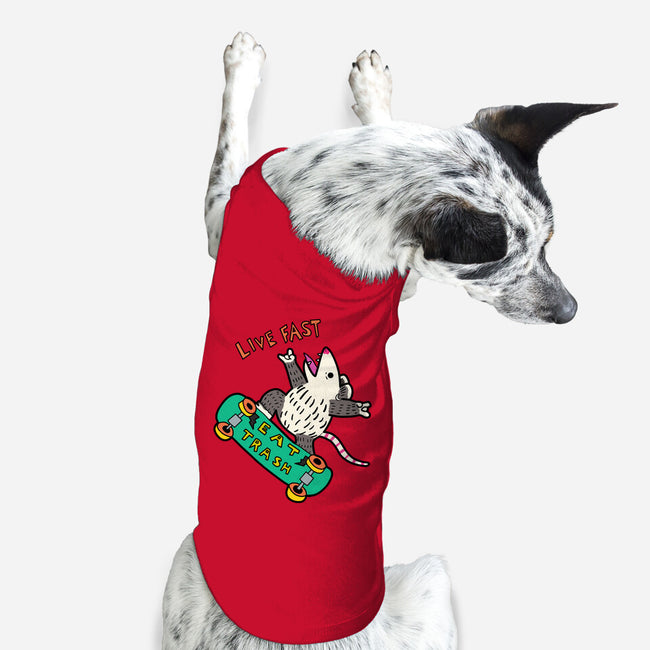 Skate And Eat Trash-Dog-Basic-Pet Tank-MaxoArt