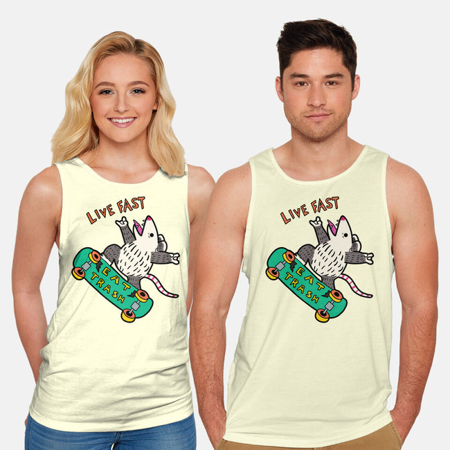 Skate And Eat Trash-Unisex-Basic-Tank-MaxoArt