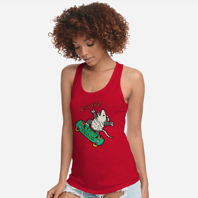 Skate And Eat Trash-Womens-Racerback-Tank-MaxoArt