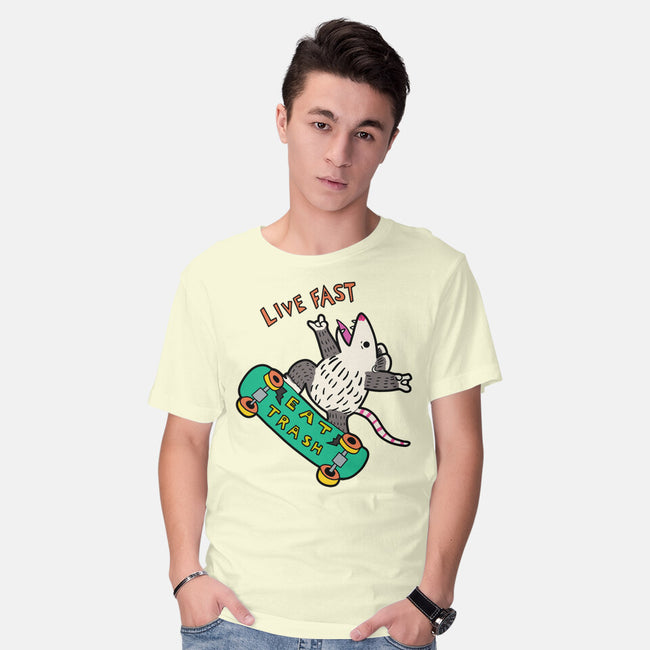 Skate And Eat Trash-Mens-Basic-Tee-MaxoArt