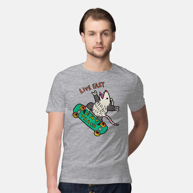 Skate And Eat Trash-Mens-Premium-Tee-MaxoArt