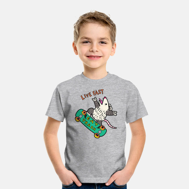 Skate And Eat Trash-Youth-Basic-Tee-MaxoArt