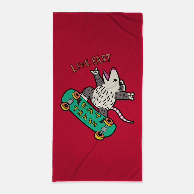 Skate And Eat Trash-None-Beach-Towel-MaxoArt