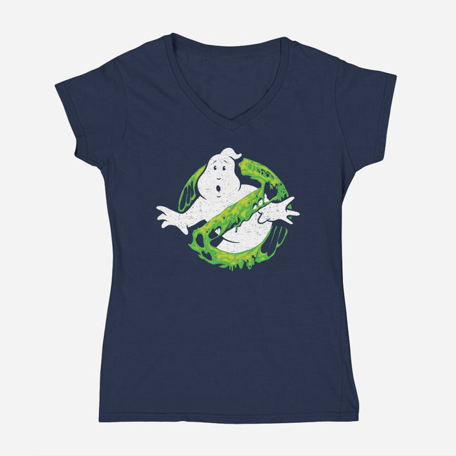 No Ghosts!-Womens-V-Neck-Tee-dalethesk8er