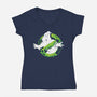 No Ghosts!-Womens-V-Neck-Tee-dalethesk8er