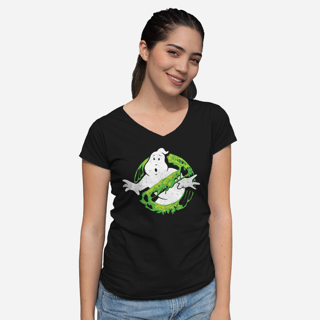 No Ghosts!-Womens-V-Neck-Tee-dalethesk8er