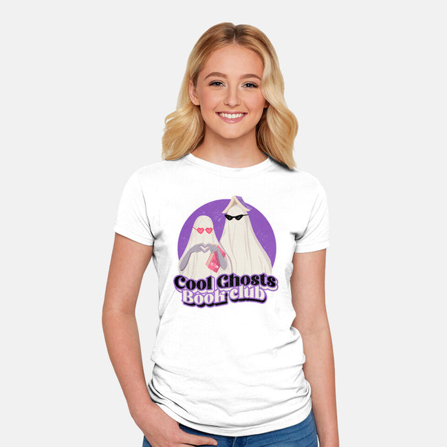 Cool Ghosts Book Club-Womens-Fitted-Tee-Paola Locks