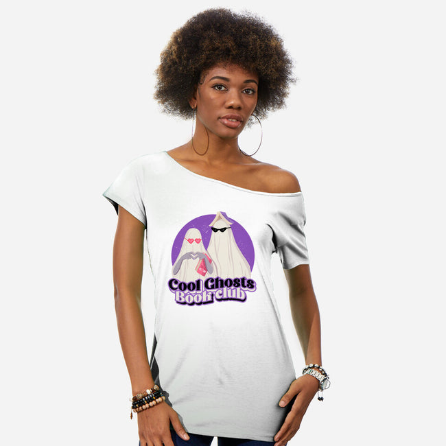 Cool Ghosts Book Club-Womens-Off Shoulder-Tee-Paola Locks