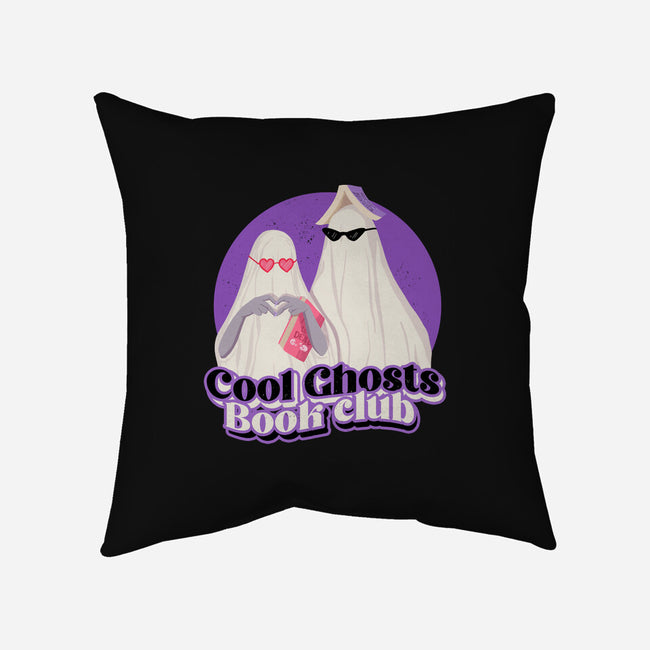 Cool Ghosts Book Club-None-Removable Cover-Throw Pillow-Paola Locks