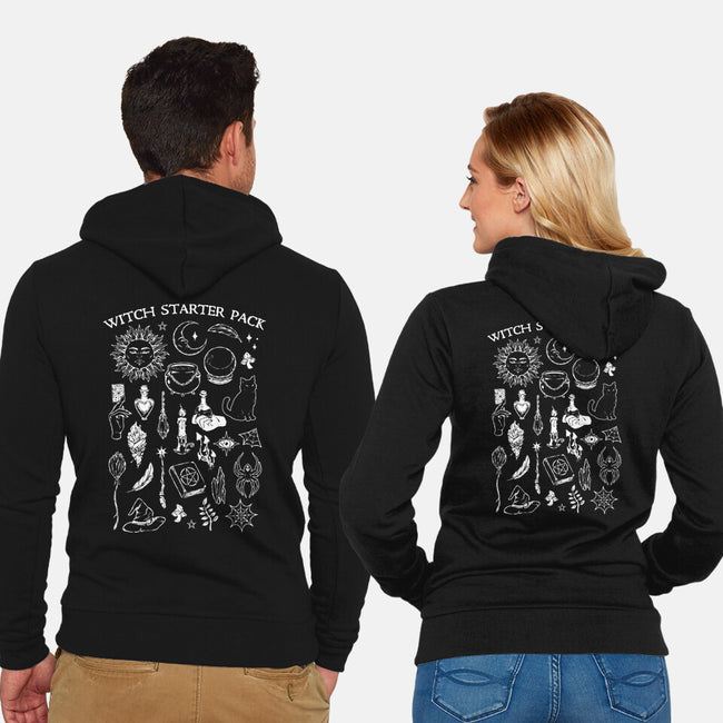 Witch Starter Pack-Unisex-Zip-Up-Sweatshirt-eduely