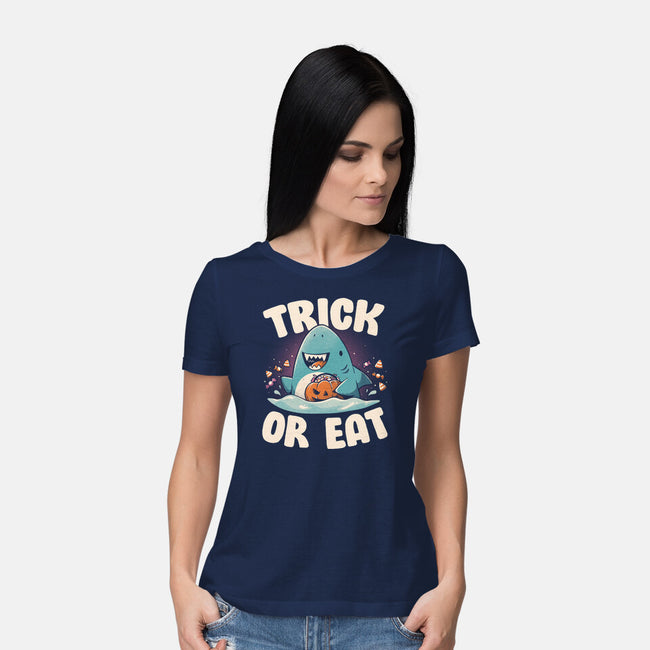 Trick Or Eat-Womens-Basic-Tee-eduely