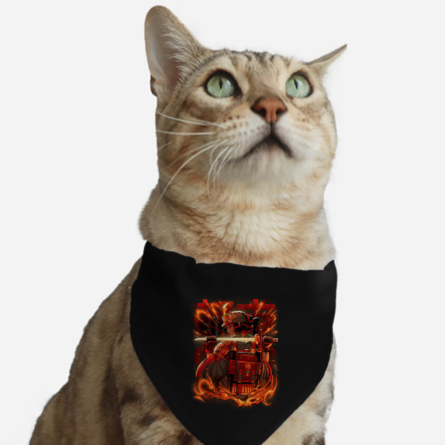 Fire Urban Samurai-Cat-Adjustable-Pet Collar-Bruno Mota