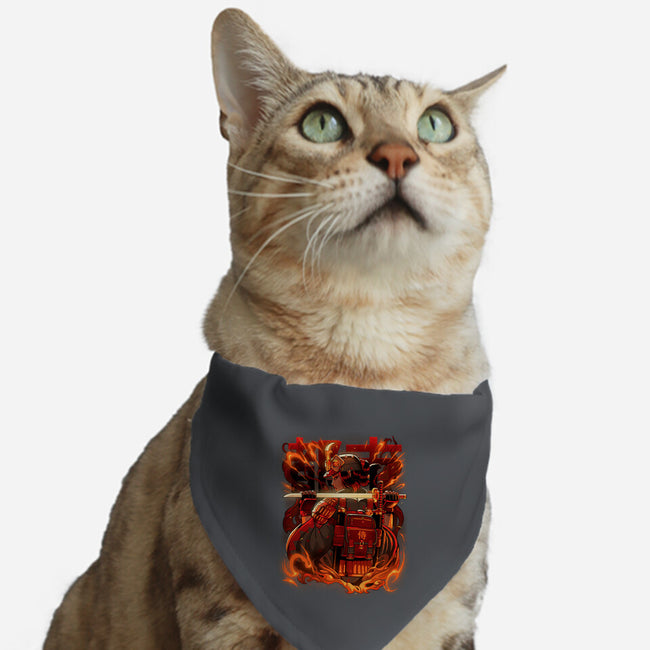 Fire Urban Samurai-Cat-Adjustable-Pet Collar-Bruno Mota