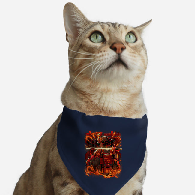 Fire Urban Samurai-Cat-Adjustable-Pet Collar-Bruno Mota