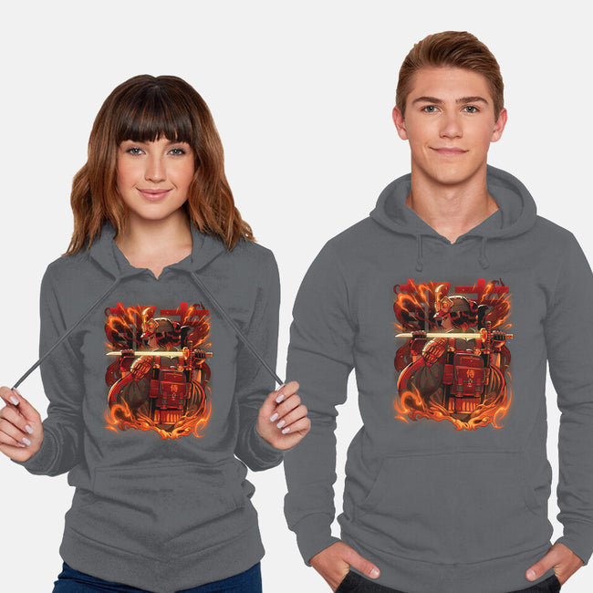 Fire Urban Samurai-Unisex-Pullover-Sweatshirt-Bruno Mota