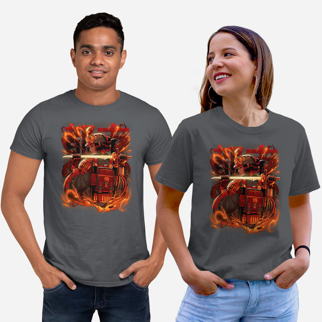 Fire Urban Samurai-Unisex-Basic-Tee-Bruno Mota