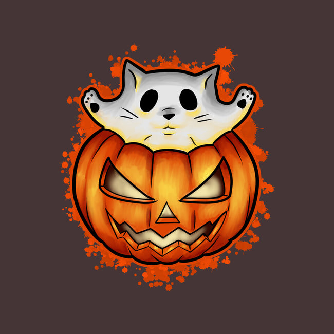 Cat In Pumpkin-None-Stretched-Canvas-nickzzarto