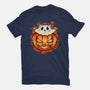 Cat In Pumpkin-Unisex-Basic-Tee-nickzzarto