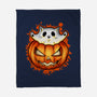 Cat In Pumpkin-None-Fleece-Blanket-nickzzarto