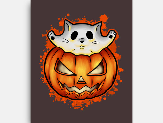 Cat In Pumpkin