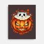 Cat In Pumpkin-None-Stretched-Canvas-nickzzarto