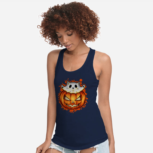 Cat In Pumpkin-Womens-Racerback-Tank-nickzzarto