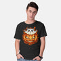 Cat In Pumpkin-Mens-Basic-Tee-nickzzarto