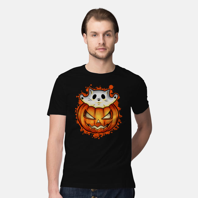 Cat In Pumpkin-Mens-Premium-Tee-nickzzarto