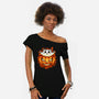 Cat In Pumpkin-Womens-Off Shoulder-Tee-nickzzarto