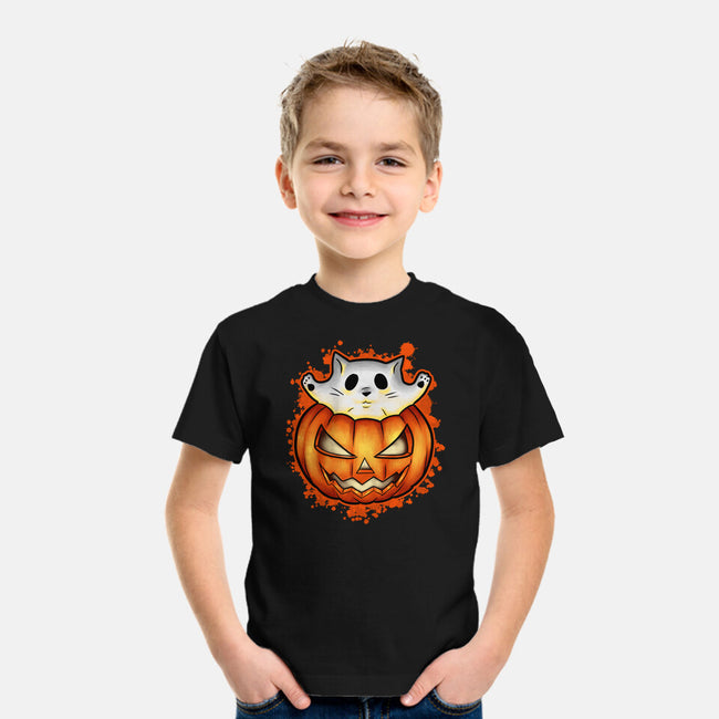 Cat In Pumpkin-Youth-Basic-Tee-nickzzarto