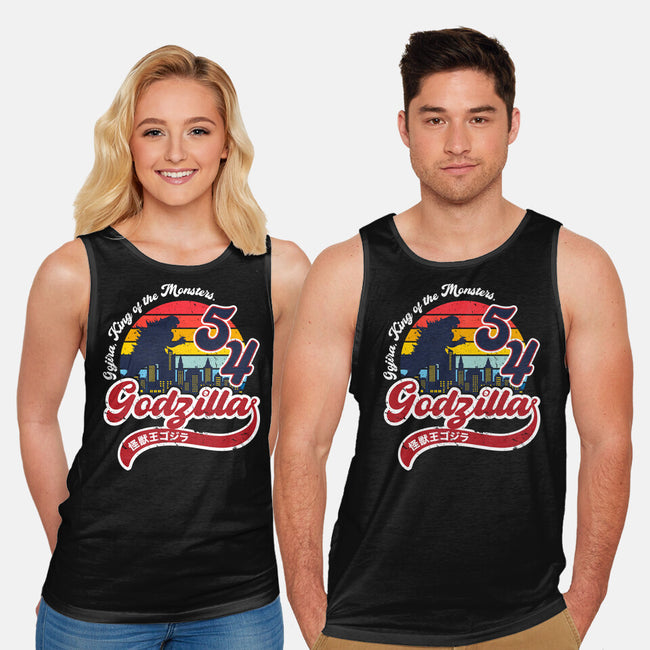 Gojira King Of The Monsters-Unisex-Basic-Tank-DrMonekers