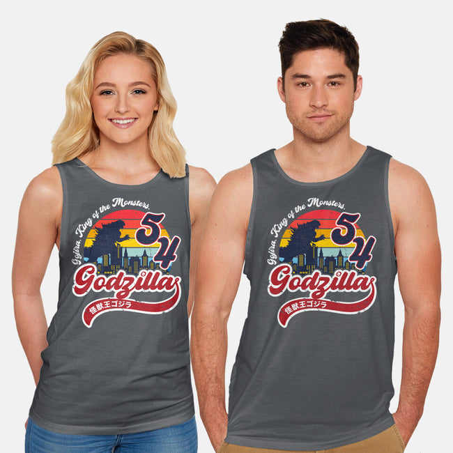 Gojira King Of The Monsters-Unisex-Basic-Tank-DrMonekers