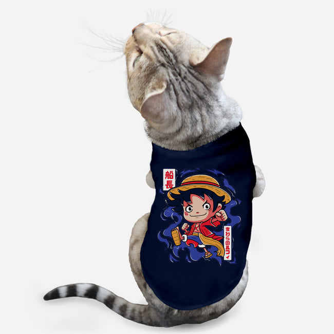 Luffy King Of The Pirates-Cat-Basic-Pet Tank-Ca Mask