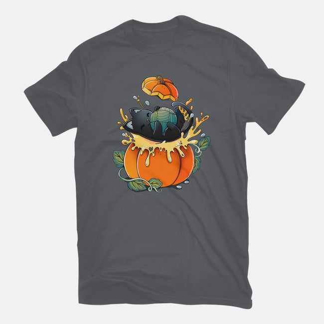 Pumpkin Kitty-Unisex-Basic-Tee-Vallina84