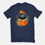 Pumpkin Kitty-Womens-Fitted-Tee-Vallina84