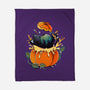 Pumpkin Kitty-None-Fleece-Blanket-Vallina84