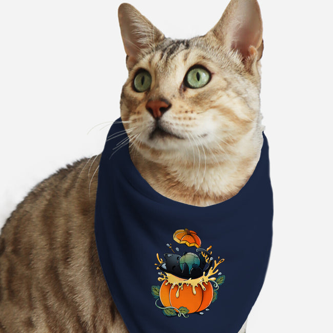 Pumpkin Kitty-Cat-Bandana-Pet Collar-Vallina84