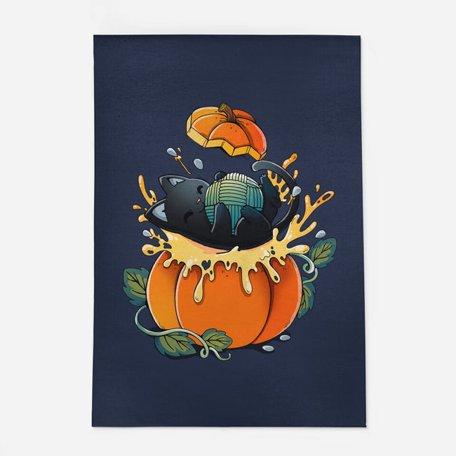 Pumpkin Kitty-None-Indoor-Rug-Vallina84