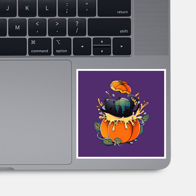 Pumpkin Kitty-None-Glossy-Sticker-Vallina84